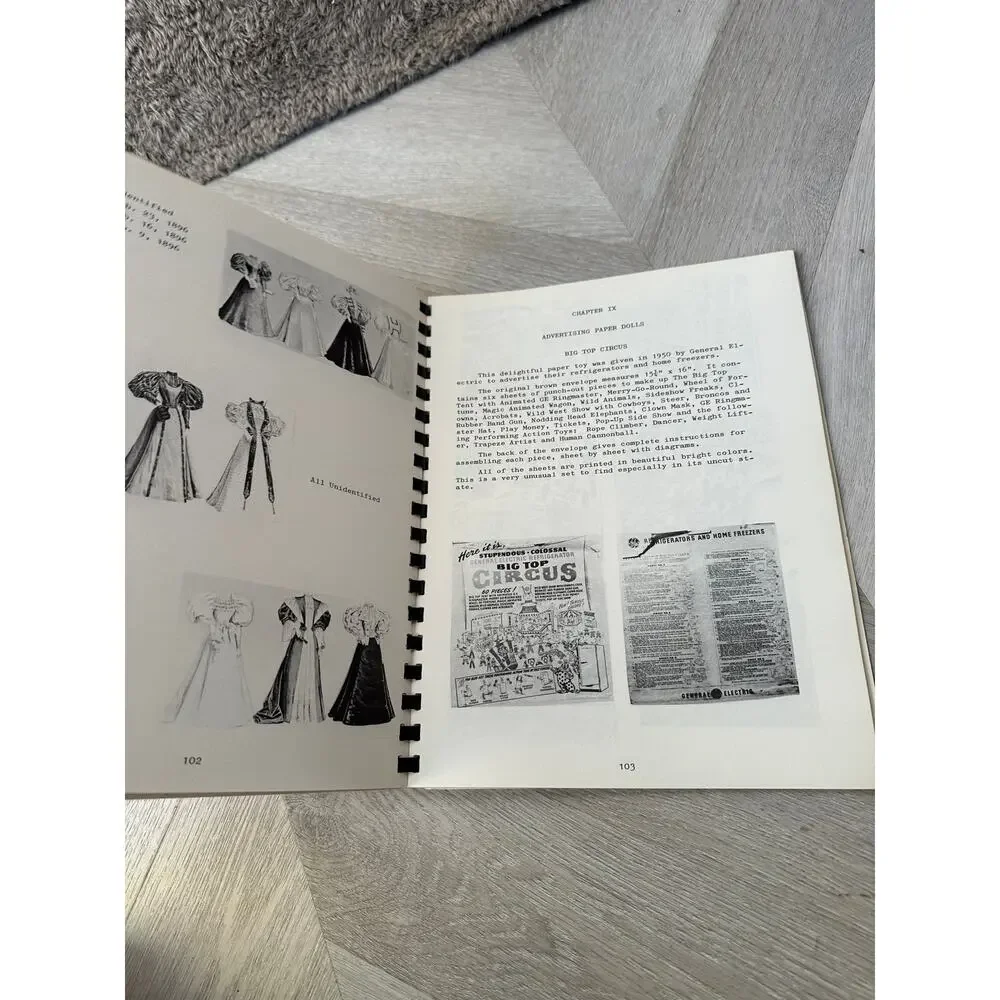 Picture Book of Paper Dolls Toys Barbara Whitton Jendrick Spiral Bound 1974